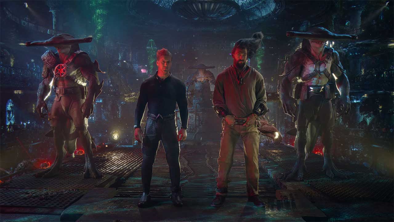Patrick Wilson como Orm y Jason Momoa como Aquaman en Aquaman y el reino perdido (2023)