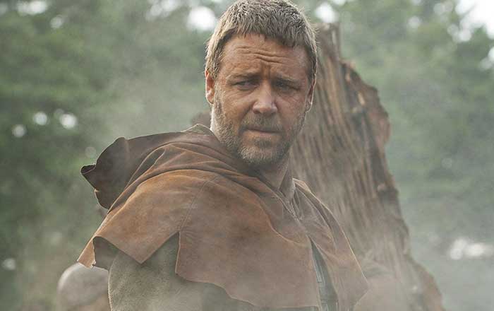 Russell Crowe se fracturó ambas piernas en el rodaje de 'Robin Hood' dirigida por Ridley Scott